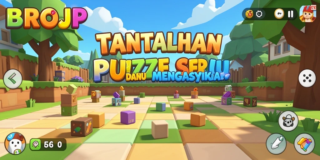 Tampilan gameplay seru dari BROJP yang penuh tantangan puzzle.