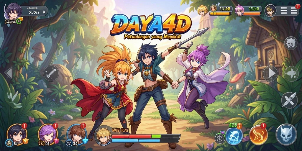Tampilan gameplay seru dari game Anime DAYA4D.