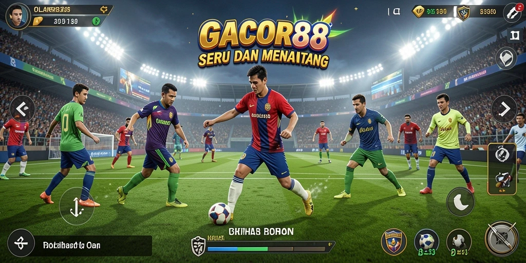 Tampilan gameplay GACOR88 yang menarik dengan aksi olahraga seru.