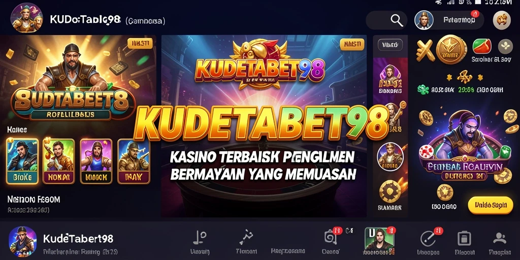 Tampilan menakjubkan dari gameplay KUDETABET98 di kasino mobile.