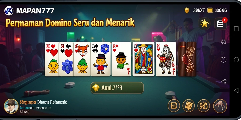 Tampilan gameplay seru dari MAPAN777 dengan berbagai pilihan domino.
