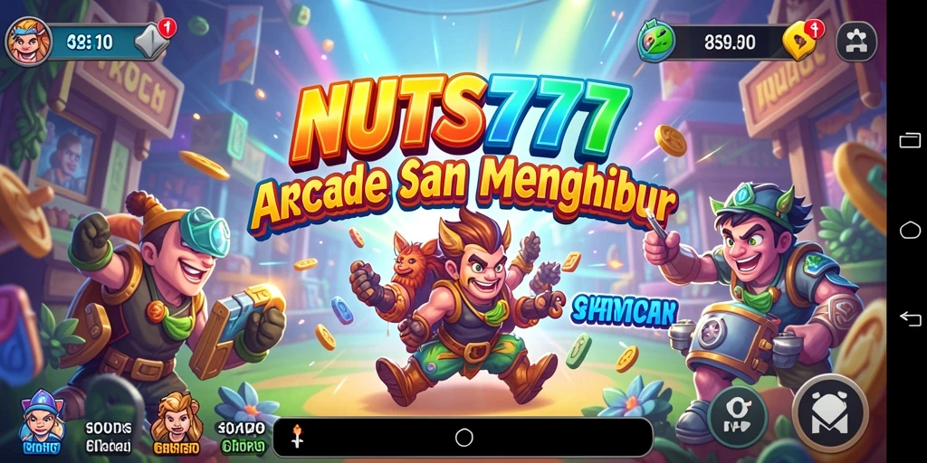 Tampilan seru gameplay NUTS777 yang mendebarkan.