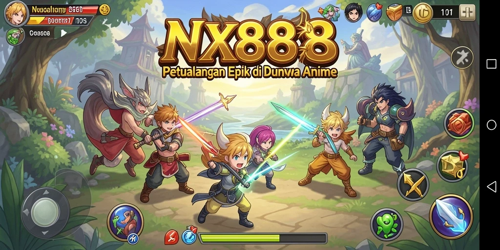 Tampilan mengesankan dari gameplay NX888 yang berwarna-warni dan menarik.