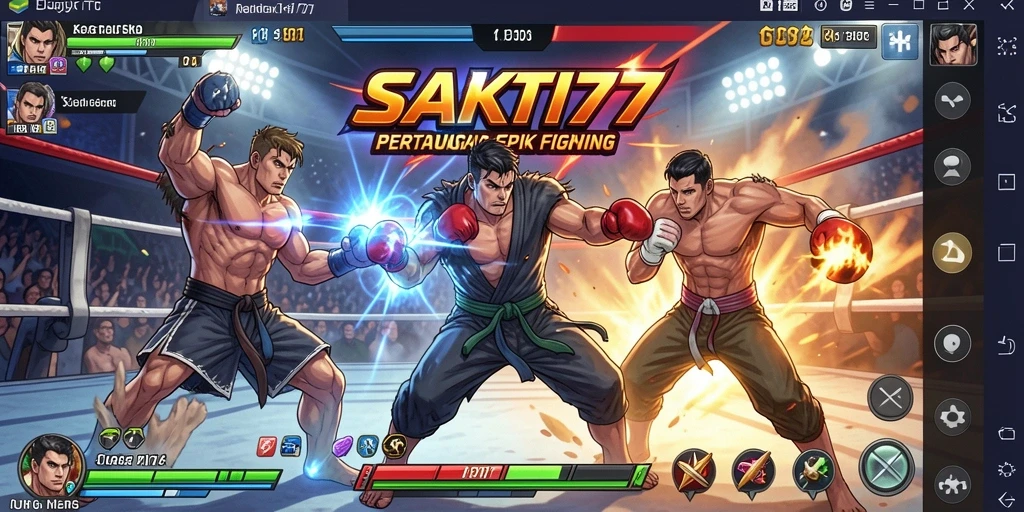 Tampilan gameplay SAKTI77 yang mendebarkan saat pertarungan berlangsung.