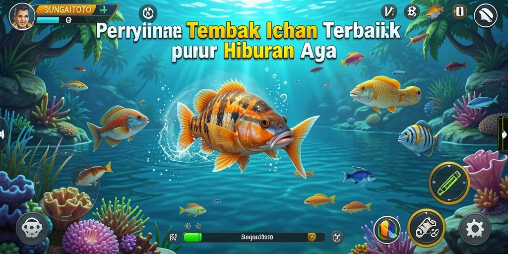 Tangkapan layar menunjukkan gameplay seru di SUNGAITOTO saat menembak ikan.