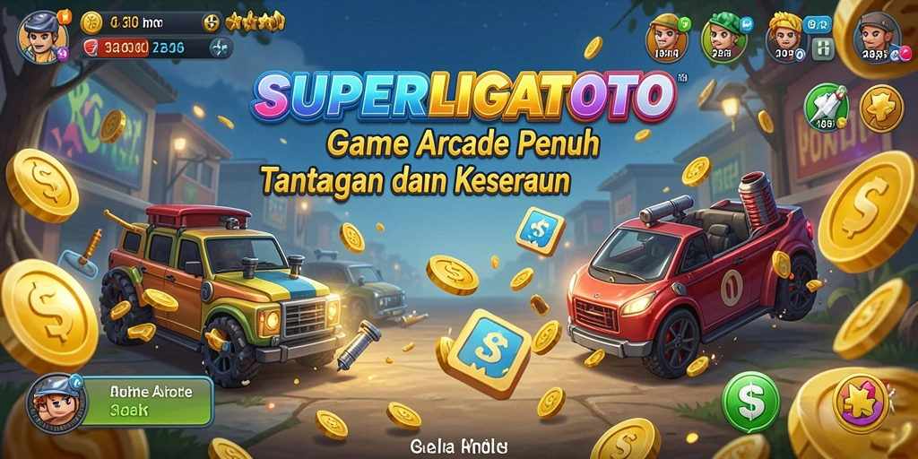 Tangkapan layar utama SUPERLIGATOTO menampilkan gameplay yang seru dan penuh aksi.