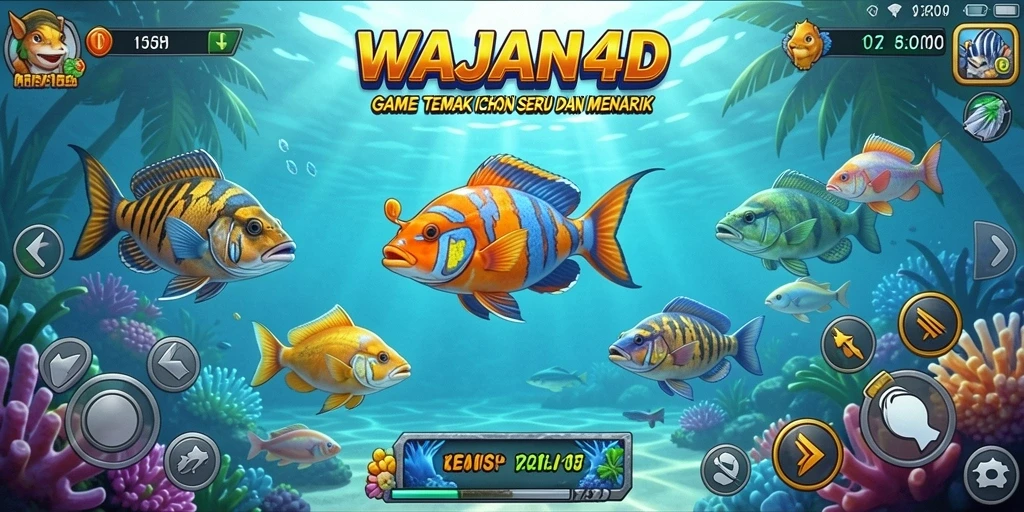 Screenshot permainan WAJAN4D menampilkan keseruan berburu ikan.